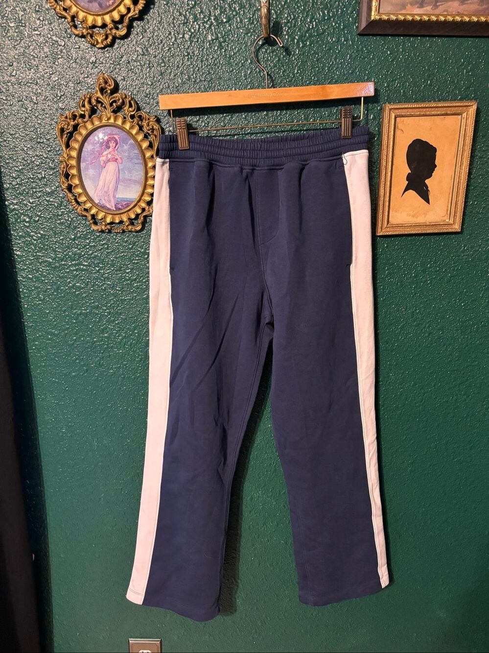 Abercrombie and Fitch YPB NeoKnit Max Blue White Sweatpants Sz XS